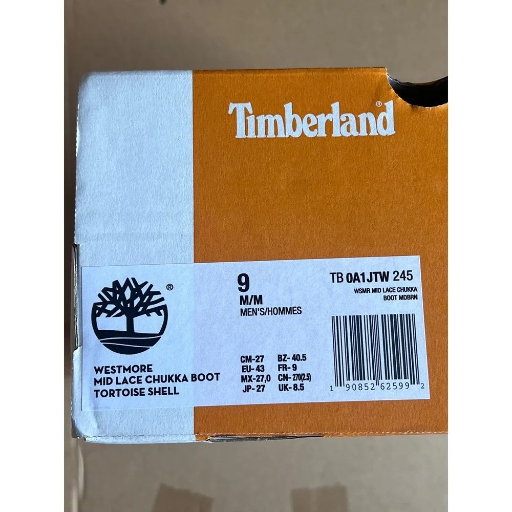 Timberland Westmore Mens Chukka Boots Size 9 Brown Leather Moc Toe SensorFlex